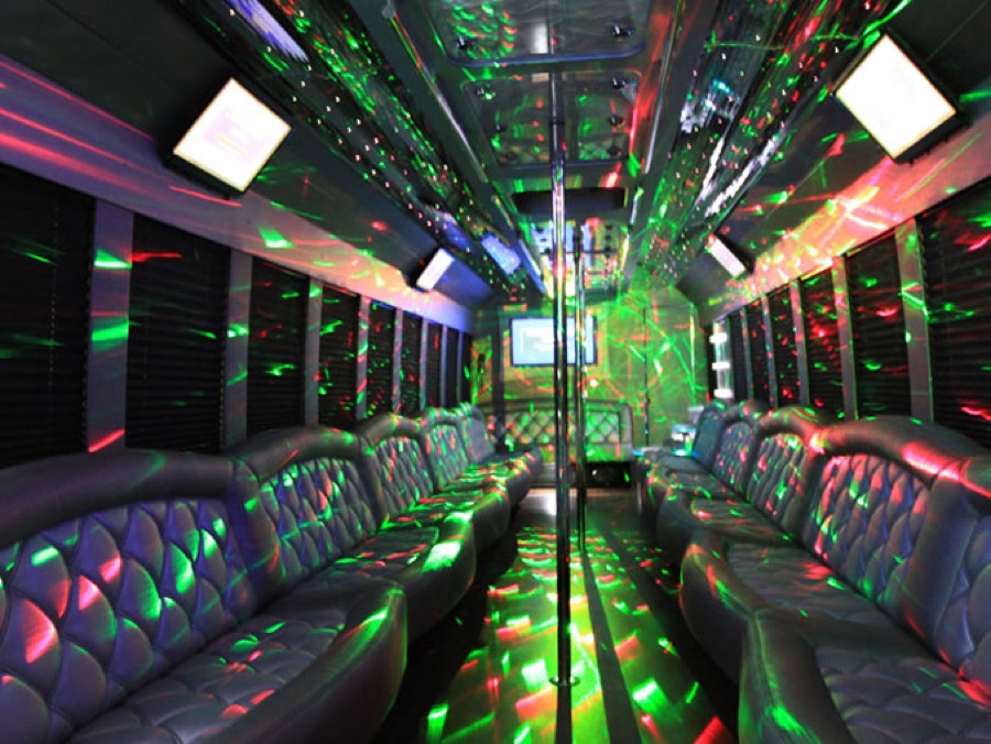 Interior of a party bus