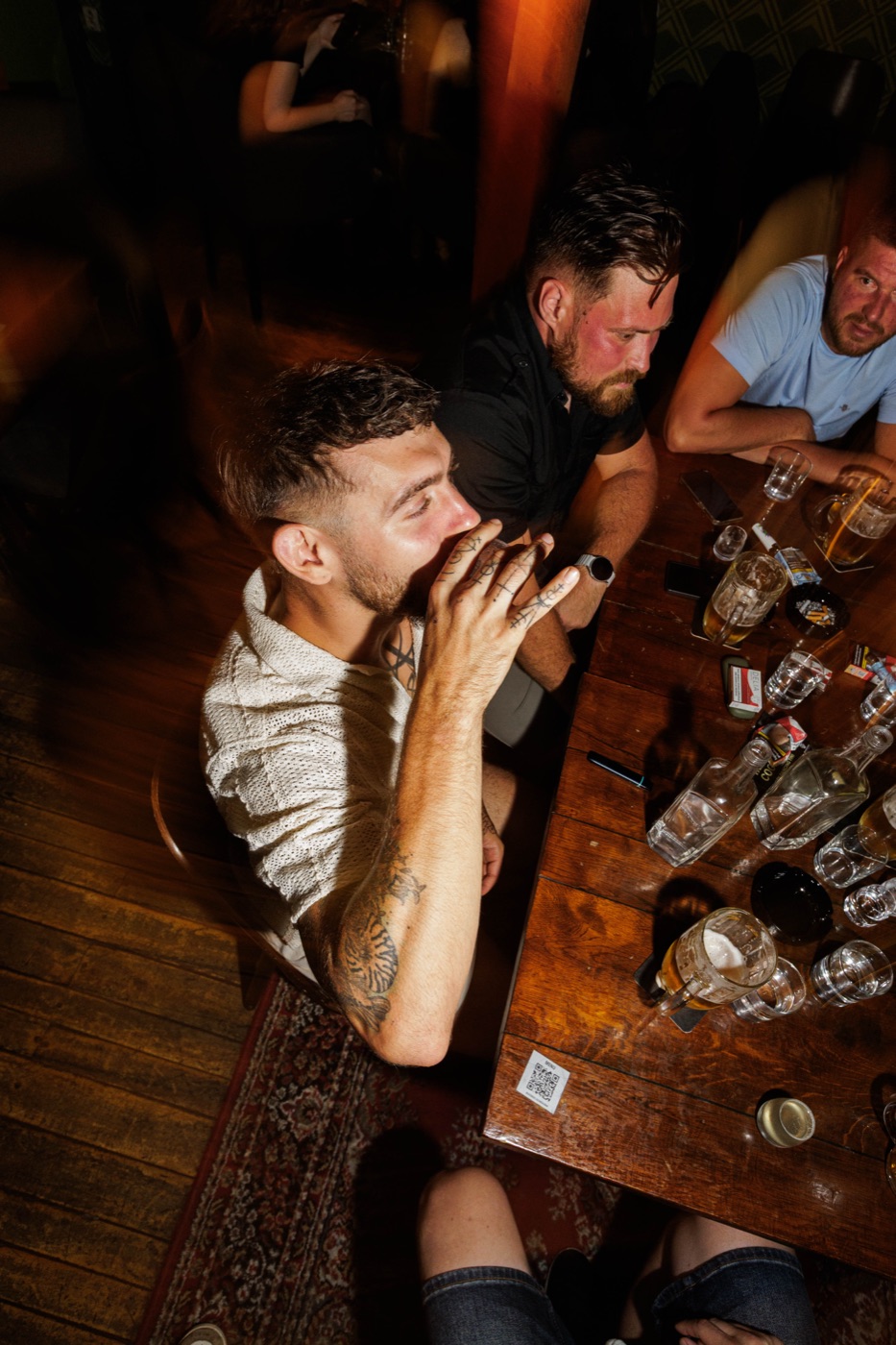 Group on a guided pub crawl
