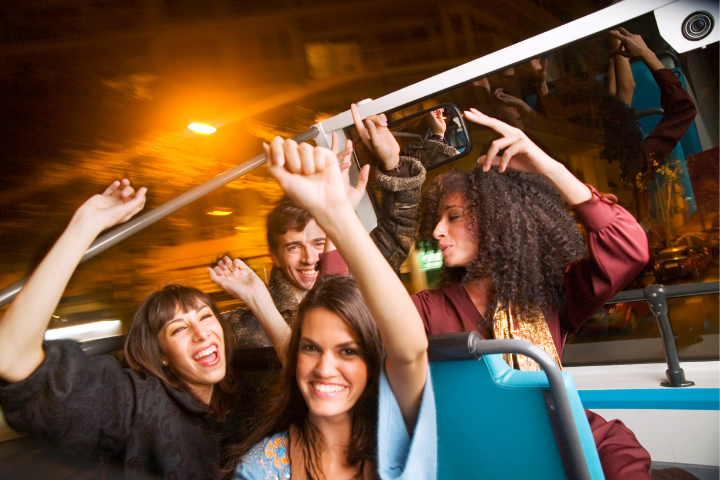 Prague Party Bus with Topless Waitress